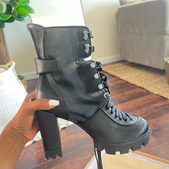 CHRISTIAN LOUBOUTIN  worn a couple of times. 
Black Macademia Ankle Boots - Picture 5 of 7